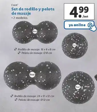 Lidl Crivit set de rodillo y pelota de masaje oferta