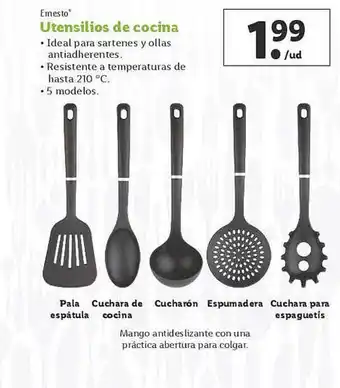 Lidl Enesto untesilios de cocina oferta