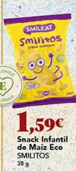 Gadis Snack infantil de maíz eco smilitos oferta