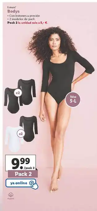 Lidl Esmara bodys oferta