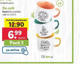 Lidl De café pack 3 oferta