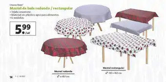 Lidl Livarno home mantel de hule redondo - rectangular oferta