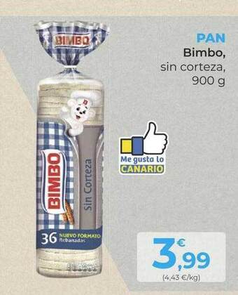 SPAR Gran Canaria Pan bimbo sin corteza oferta
