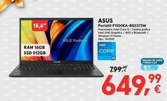 Worten Asus portátil f1500ea-bq2373w oferta