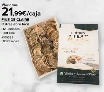 Costco Fine de claire ostras abre fácil oferta