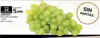 Costco Campsol uva verde sin pepitas oferta