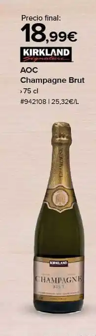 Costco Aoc champagne brut kirkland oferta