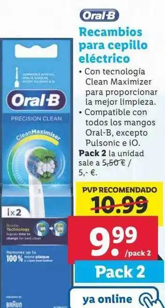 Lidl Oral-b recambios para cepillo elétrico oferta
