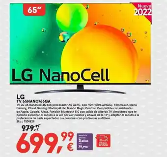 Worten Lg tv 65nano766qa oferta
