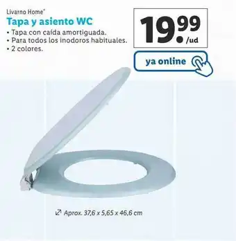 Lidl Livarno home tapa y asiento wc oferta