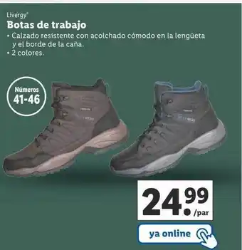 Lidl Livergy botas de trabajo oferta