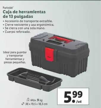Lidl Parkside caja de herramientas de 13 pulgadas oferta