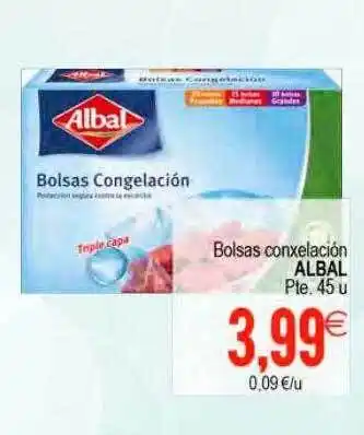 Plenus Supermercados Bolsas conxelación albal pte. 45 oferta