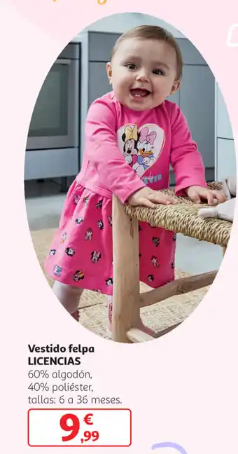 Alcampo Vestido felpa Licencias oferta