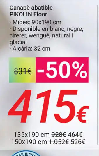 Carrefour Pikolin Floor Canapè abatible oferta