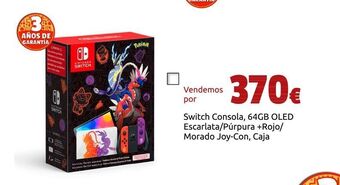 CeX Switch consola, 64gb oled escarlata/púrpura +rojo/ morado joy-con, caja oferta
