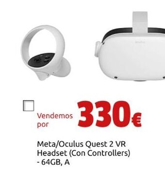 CeX Meta/oculus quest 2 vr headset (con controllers) - 64gb, a oferta
