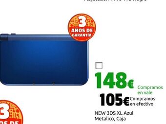 CeX New 3ds xl azul metalico, caja oferta