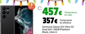 CeX Samsung galaxy s22 ultra 5g dual sim 128gb phantom black, libre a oferta