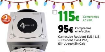 CeX Gamecube resident evil 4 l.e + resident evil 4 pad, (sin juego) sin caja oferta