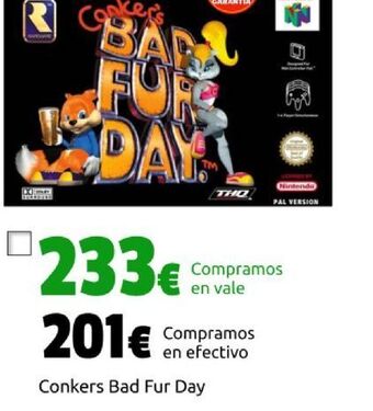 CeX Conkers bad fur day oferta