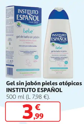 Alcampo Gel sin jabón pielas atópicas Instituto Español oferta
