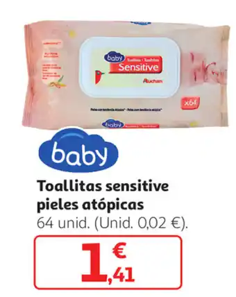 Alcampo baby Toallitas sensitive pieles atópicas oferta