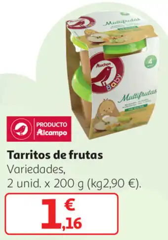 Alcampo Tarritos de frutas 200g oferta
