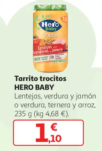 Alcampo Tarrito trocitos Hero Baby 235g oferta
