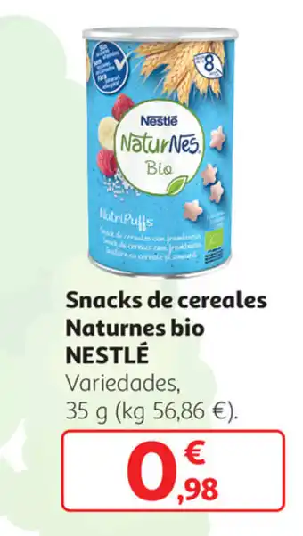 Alcampo Snacks de cereales Naturnes bio Nestlé 35g oferta