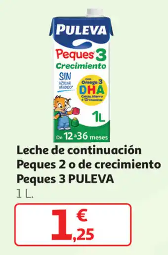 Alcampo Leche de continuación Peques 2 o de crecimiento Peques 3 Puleva 1L oferta