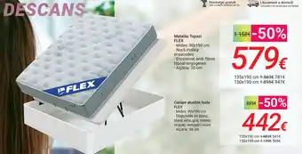 Carrefour Flex Canapè abatible fusta 90x190cm/Matálas Topazi Flex oferta