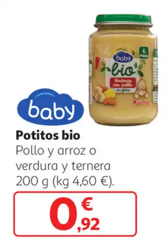 Alcampo baby Potitos bio 200g oferta