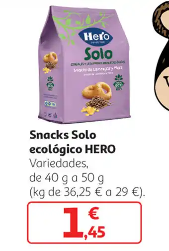 Alcampo Snacks Solo ecológico Hero 40g, 50g oferta