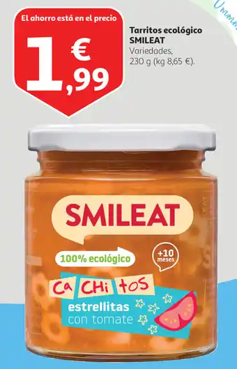 Alcampo Tarritos ecológico Smileat 230g oferta