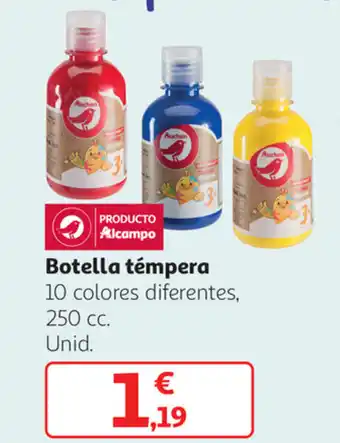 Alcampo Botella témpera 250cc oferta