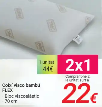 Carrefour Flex Coixí visco bambú 70cm oferta