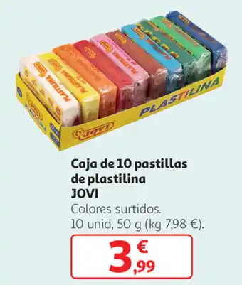 Alcampo Caja de 10 pastillas de plastilina Jovi 10 unid, 50g oferta