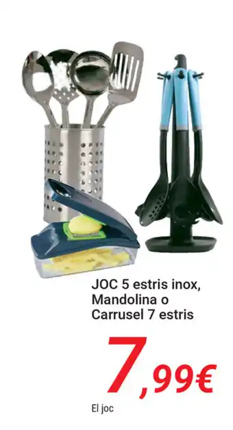 Carrefour Joc 5 estris inox Mandolina o Carrusel 7 estris oferta