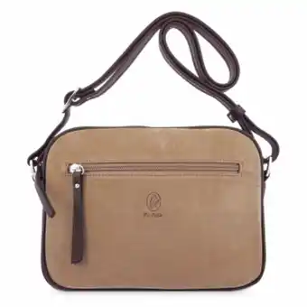 El Potro Bolso bandolera mujer en piel vacuno color topo/negro -natural oferta