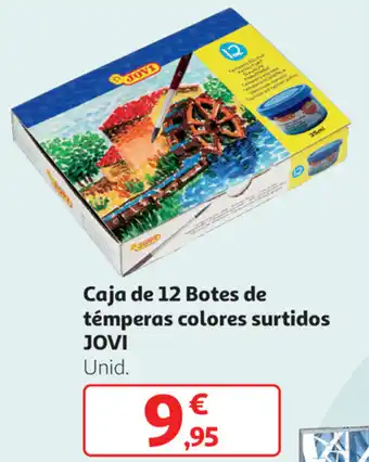 Alcampo Caja de 12 Botes de témperas colores surtidos Jovi oferta