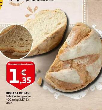Alcampo Hogaza De Pan Fabricación propia. 400g oferta