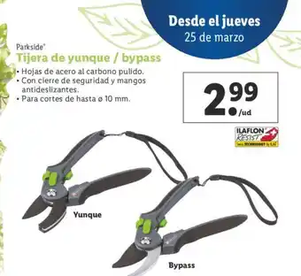 Lidl Parkside Tijera de yunque / bypass oferta