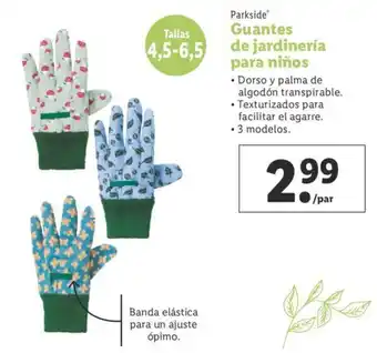 Lidl Parkside Guantes de jardinería para niños 3 modelos, Tallas 4,5-6,5 oferta