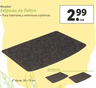 Lidl Meradiso Felpudo de fieltro Aprox. 50 x 75cm oferta