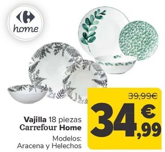 Carrefour Vajilla 18 piezas carrefour home oferta