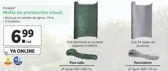 Lidl Florabest Malla de protección visual 3 modelos Aprox. 24m. oferta