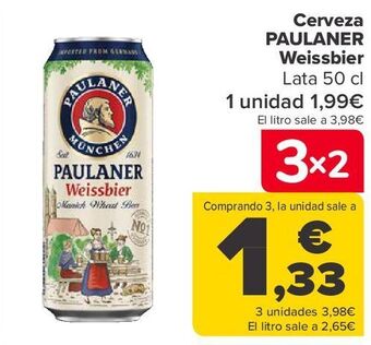 Carrefour Cerveza paulaner weissbier oferta