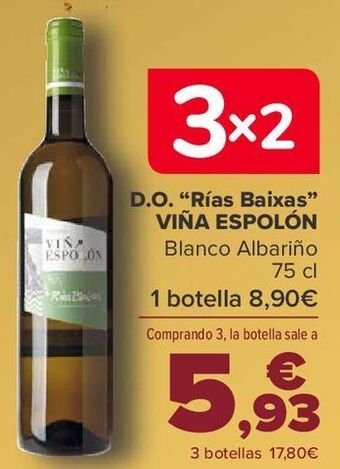 Carrefour D.o. ''rías baixas'' viña espolón blanco albariño oferta
