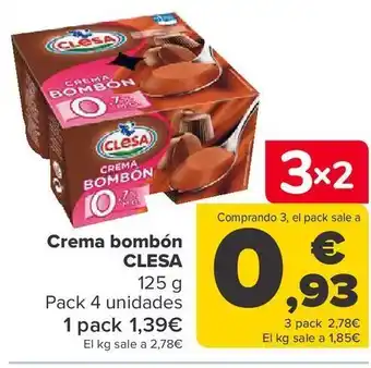 Carrefour Crema bonbón clesa oferta